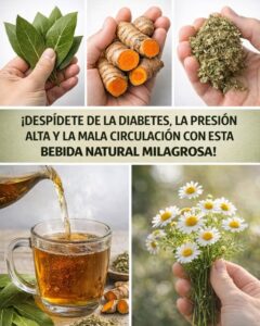 🌿 Bebida Natural que Combate la Diabetes, la Presión Alta y la Mala Circulación