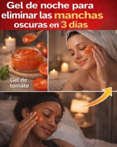 El gel nocturno con tomate que muchas personas usan para apoyar la luminosidad y atenuar manchas