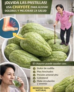 Deja de Comprar Pastillas en la Farmacia: Descubre los Beneficios Naturales del Chayote para el Dolor de Rodilla, la Hinchazón y Más