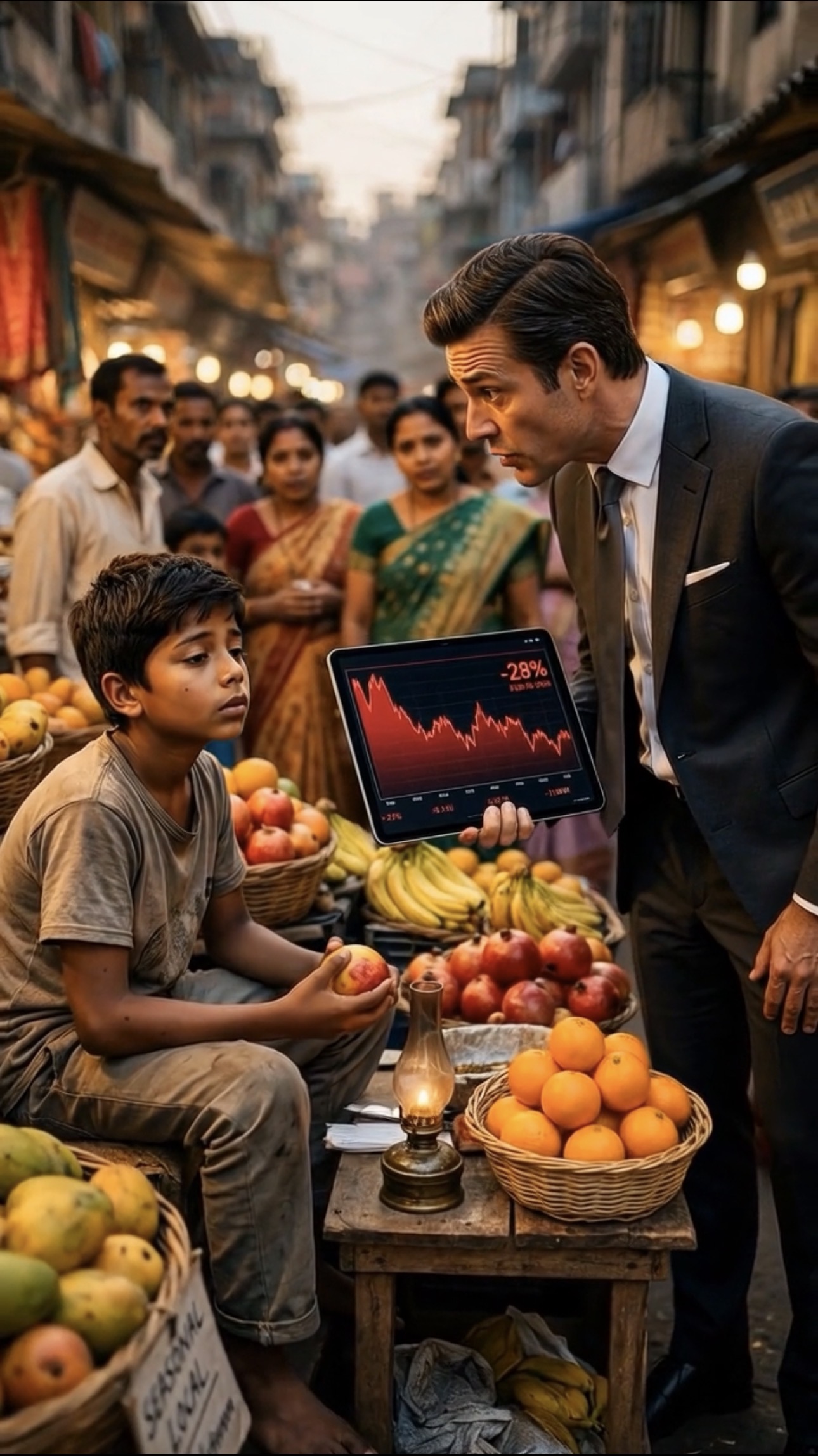 El niño genio que vendía frutas en el mercado salvó una empresa millonaria… y terminó siendo su contable El mercado central de la ciudad...