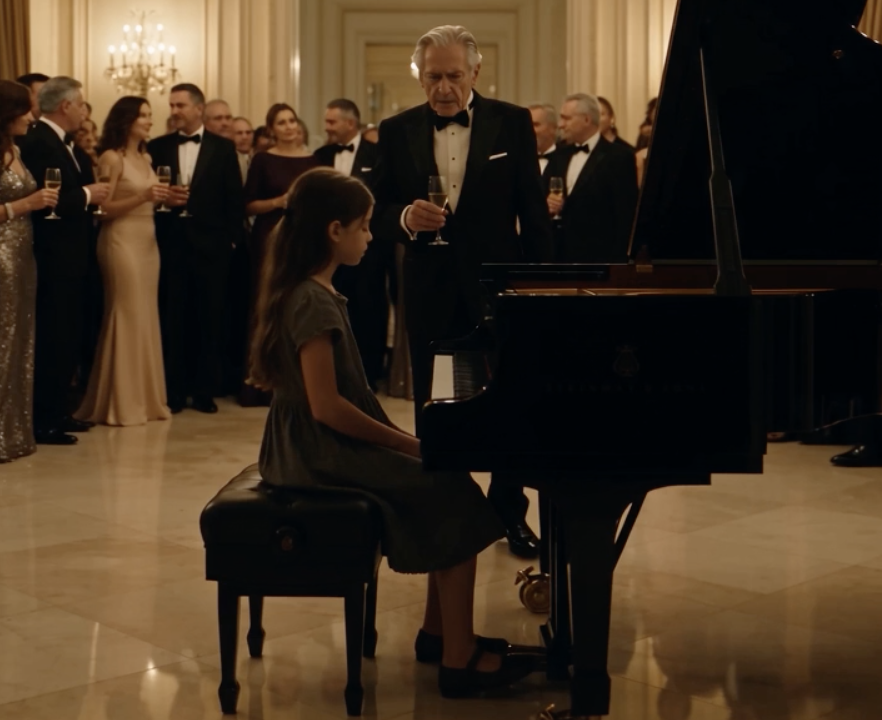Niña pobre tocó piano de millonario y reveló secreto de su madre